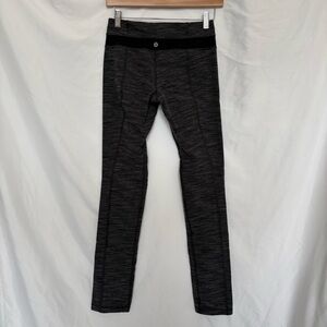 Lululemon Skinny Groove Pant Diamond Jacquard Space Dye Gray Black Size 4